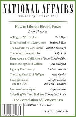 National Affairs Spring 2025 by Naomi Schaefer Riley, Chris Pope, Paul McDonald, Beau Tremitiere, Jennifer Dresden, Jedd Medefind, Steven M. Teles, Algis Valiunas, Devin Hartman, Christopher J. Scalia, Sally Satel, Christian Anthony Gonzalez, Allen Guelzo, Robert P. Beschel Jr