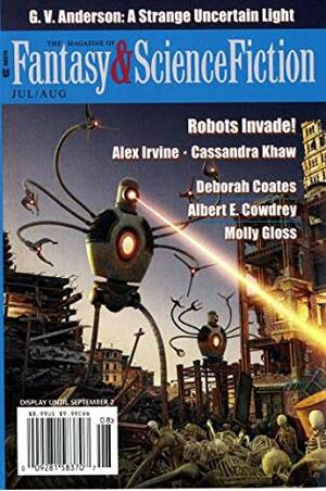 The Magazine of Fantasy & Science Fiction, July/August 2019 (F&SF, #744) by Mary Soon Lee, Paul Di Filippo, Theodore McCombs, Alex Shvartsman, Andrej Kokoulin, Michelle West, G. V. Anderson, Alexander C. Irvine, David Langford, Jerry Oltion, Beth Cato, Dominica Phetteplace, Charles de Lint, Molly Gloss, David J. Skal, David J. Skal, Cassandra Khaw, Eliza Rose, Albert E. Cowdrey, C.C. Finlay, Deborah Coates