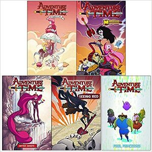 Adventure time collection 5 books set (fionna & cake, marceline and the scream queens, bitter sweets, seeing red, pixel princesses) by Zack Sterling, Meredith Gran, Kate Leth