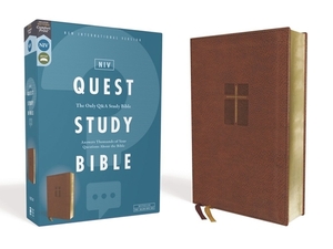 Niv, Quest Study Bible, Leathersoft, Brown, Comfort Print: The Only Q and A Study Bible by The Zondervan Corporation