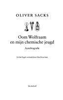 Oom Wolfraam en mijn chemische jeugd: autobiografie by Oliver Sacks