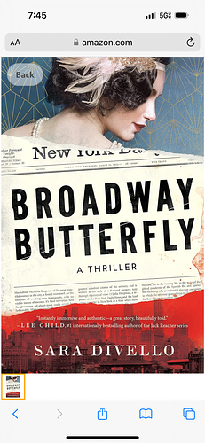 Broadway Butterfly: A Thriller by Sara DiVello, Sara DiVello