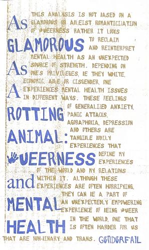 As Glamorous as a Rotting Animal: Queerness and Mental Health by Be Oakley