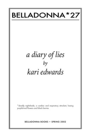 a diary of lies (Belladonna* #27) by Kari Edwards