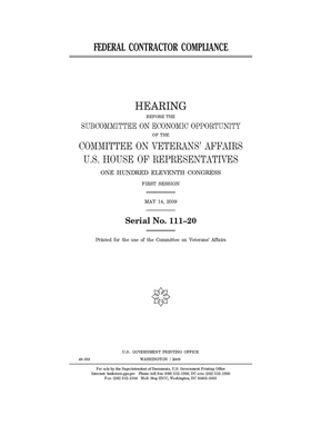 Federal contractor compliance by Committee On Veterans (house), United St Congress, United States House of Representatives