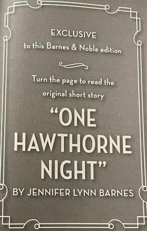 One Hawthorne Night by Jennifer Lynn Barnes