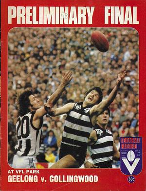 1980 Preliminary Final Footy Record Geelong vs. Collingwood by 