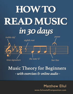 How to Read Music in 30 Days: Music Theory for Beginners - with exercises & online audio by Matthew Ellul