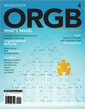 ORGB 4 with CourseMate Access Code by James Campbell Quick, Debra L. Nelson