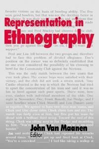 Representation in Ethnography by John Van Maanen