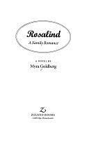 Rosalind: A Family Romance : a Novel by Myra Goldberg