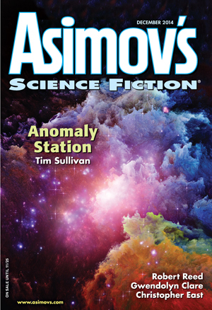 Asimov's Science Fiction, December 2014 by Jane Yolen, Tim Sullivan, Gwendolyn Clare, Peter J. Heck, Robert Reed, Erwin S. Strauss, Andrew Miller, Robert Silverberg, Sheila Williams, Sue Burke, Vernon Hedrick, Geoffrey A. Landis, Christopher East, Claudine Nash
