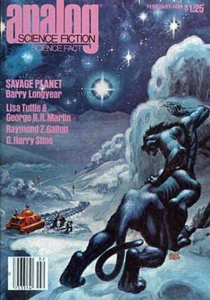 Analog Science Fiction and Fact, February 1980 by Thomas A. Easton, Lisa Tuttle, G. Harry Stine, George R.R. Martin, Barry B. Longyear, Raymond Z. Gallun, Stanley Schmidt, Joe Patrouch