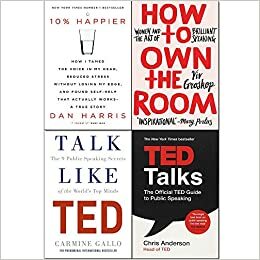 How to Own the Room, 10% Happier, Talk Like TED, TED Talks 4 Books Collection Set by Dan Harris, Viv Groskop