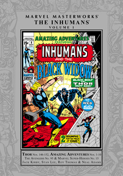 Marvel Masterworks: The Inhumans, Vol. 1 by Mark Evanier, Archie Goodwin, Joe Sinnott, Bill Everett, John Verpoorten, Neal Adams, Roy Thomas, Arnold Drake, Frank Giacoia, Gene Colan, Jack Kirby, Vin Colletta, Tom Palmer Sr., Chic Stone, Tom Sutton, Mike Sekowsky, Gerry Conway, Stan Lee