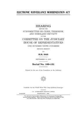 Electronic Surveillance Modernization Act by Committee on the Judiciary (house), United States Congress, United States House of Representatives