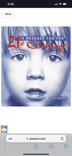 A Message for the 21st Century by John Marsden