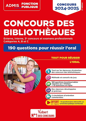 Concours des bibliothèques - 190 questions pour réussir l'oral by Stéphanie Besançon, Albane Lejeune (conservatrice territoriale des bibliothèques).)