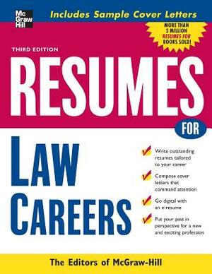 Resumes for Law Careers by McGraw Hill