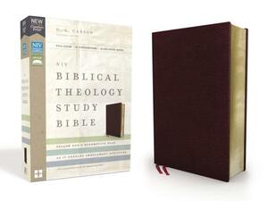 NIV, Biblical Theology Study Bible, Bonded Leather, Burgundy, Comfort Print: Follow God's Redemptive Plan as It Unfolds Throughout Scripture by 