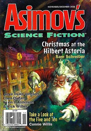 Asimov's Science Fiction, November/December 2020 by Zack Be, Marissa Lingen, Paul Di Filippo, Connie Willis, Julie Nováková, Kate Maruyama, Chen Qiufan, Steven Withrow, Sam Schreiber, Erwin S. Strauss, Rick Wilber, Lora Gray, Darrell Schweitzer, Robert Silverberg, Sheila Williams, Jack McDevitt, Peter Payack, James Gunn, James Patrick Kelly, Allen M. Steele, Kevin J. Anderson, Garrison Kammer, Alaya Dawn Johnson