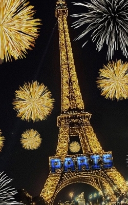 paris eiffel tower sparkle creative blank cream color page journal by Michael Huhn
