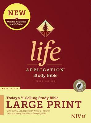 NIV Life Application Study Bible, Third Edition, Large Print (Red Letter, Hardcover, Indexed) by 