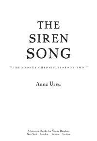 The Siren Song by Anne Ursu, Eric Fortune