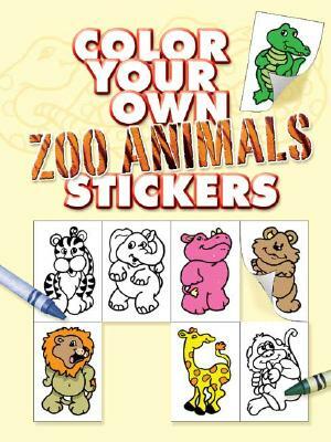 Color Your Own Zoo Animals Stickers by Robbie Stillerman