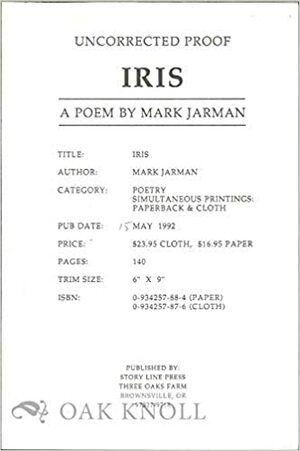 Iris: A Book-Length Poem by Mark Jarman