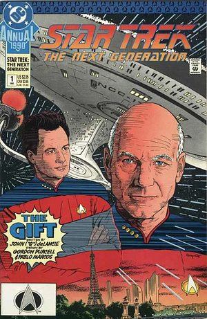 DC Star Trek: TNG: The Gift by Michael Jan Friedman, Carlos Garzón, John de Lancie