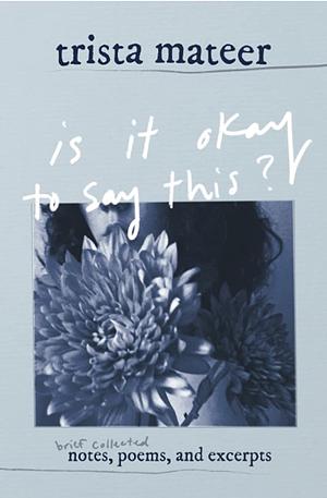 is it okay to say this?: brief collected notes, poems, and excerpts by Trista Mateer