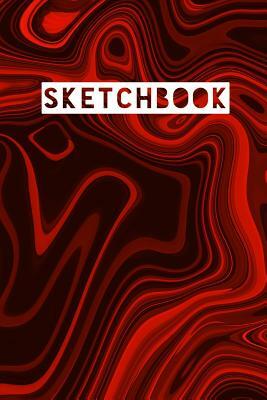 Sketchbook: Abstract Liquid Marble Mirror Red Design by Frasier Cheng-Binns