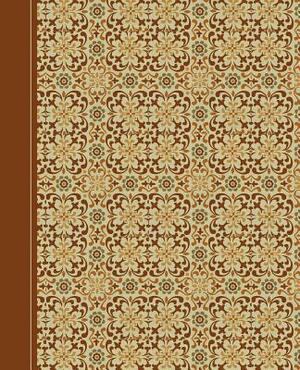 Vintage Floral Damask: Brown Tan Diary Weekly Spreads July to June by Shayley Stationery Books