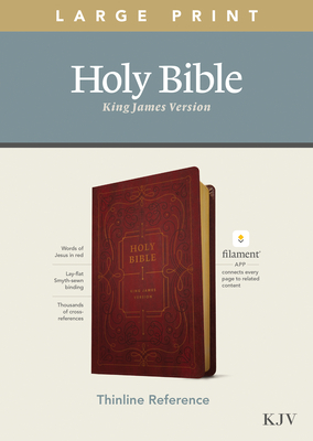 KJV Large Print Thinline Reference Bible, Filament Enabled Edition (Red Letter, Leatherlike, Burgundy) by 