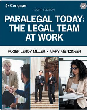 Paralegal Today:  The Legal Team at Work  by Robert Leroy Miller, Mary Meinzinger