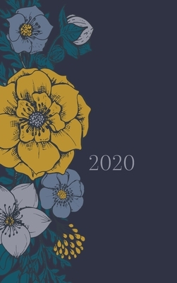 2020 Planner, Grey Floral, 2 days per page, with Islamic Hijri dates by Reyhana Ismail
