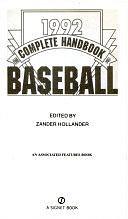 The Complete Handbook of Baseball, 1992 by Zander Hollander