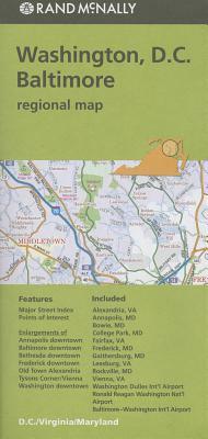 Folded Map Washington DC Baltimore MD Regional by Rand McNally