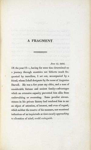 Fragment of a Novel by Lord Byron