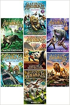 Spirit Animals Series SET , Books 1-7 . #1. Wild Born , #2. Hunted , #3. Blood Ties, #4. Fire and Ice, #5. Against the tide, #6 Rise and Fall, #7. The evertree by Garth Nix, Eliot Schrefer, Marie Lu, Brandon Mull, Shannon Hale, Maggie Stiefvater