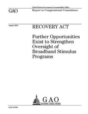 Recovery Act: further opportunities exist to strengthen oversight of broadband stimulus programs: report to congressional committees by U. S. Government Accountability Office