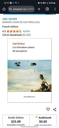 Les Derniers Jours de nos pères by Joël Dicker