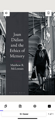 Joan Didion and the Ethics of Memory by Matthew R. McLennan