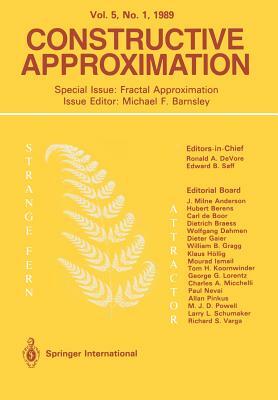 Constructive Approximation: Special Issue: Fractal Approximation by Michael F. Barnsley