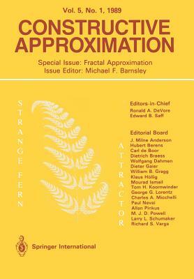 Constructive Approximation: Special Issue: Fractal Approximation by Michael F. Barnsley