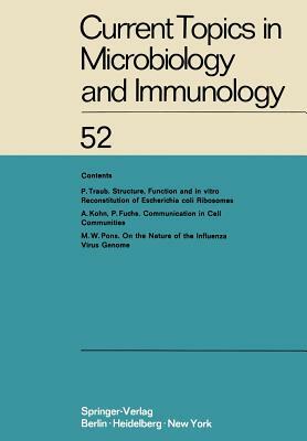 Current Topics in Microbiology and Immunology: Ergebnisse Der Mikrobiologie Und Immunitätsforschung by F. Cramer, W. Arber, W. Braun