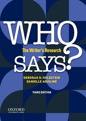 Who Says? by Deborah H. Holdstein, Danielle Aquiline