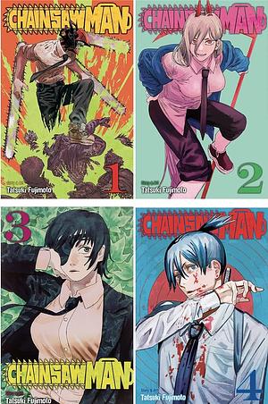 Chainsaw Man Manga comic Set 1-4 Collection Set by Tatsuki Fujimoto