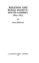 Religion and Rural Society: South Lindsey, 1825-1875 by Jim Obelkevich